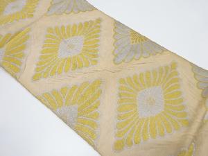 アンティーク　花菱模様織り出し袋帯（材料）